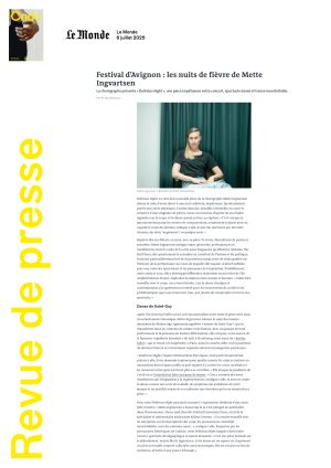 Vignette de Festival d'Avignon : les nuits de fièvre de Mette Ingvartsen