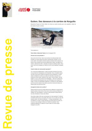 Vignette de Guilers. Des danseurs à la carrière de Kerguillo