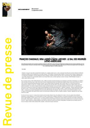 Vignette de François Chaignaud, Nina Laisné et Nadia Larcher : Le bal des insurgés latino-américains