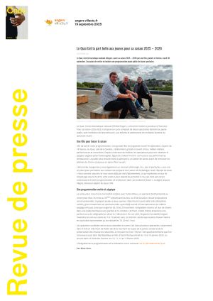 Vignette de Le Quai fait la part belle aux jeunes pour sa saison 2025-2026