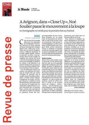 Vignette de A Avignon, dans "Close Up", Noé Soulier passe le mouvement à la loupe