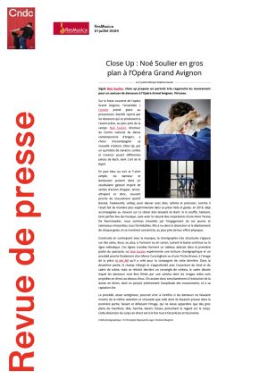 Vignette de Close Up : Noé Soulier en gros plan à l'Opéra Grand Avignon