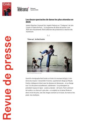 Vignette de Les douze spectacles de danse les plus attendus en 2025 / "Close up", de Noé Soulier