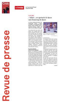 Vignette de "Safari", un spectacle de danse sans beaucoup de danse