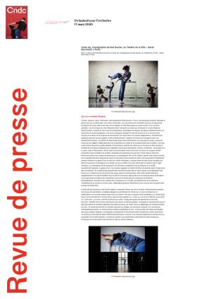 Vignette de Close Up, chorégraphie de Noé Soulier, au Théâtre de la Ville - Sarah Bernhardt, à Paris