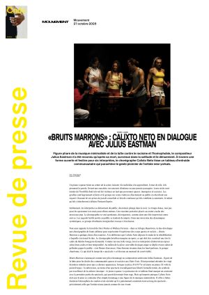 Vignette de "Bruits marrons" : Calixto Neto en dialogue avec Julius Eastman