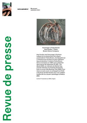 Vignette de Hommage à Trisha Brown Noé Soulier / Trisha Brown Dance Company