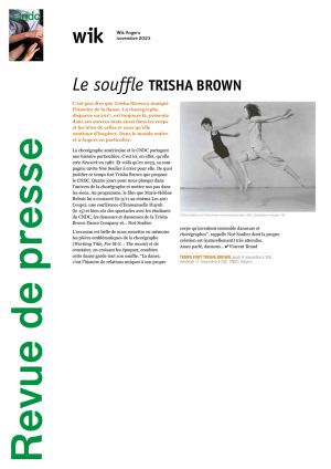 Vignette de Le souffle Trisha Brown
