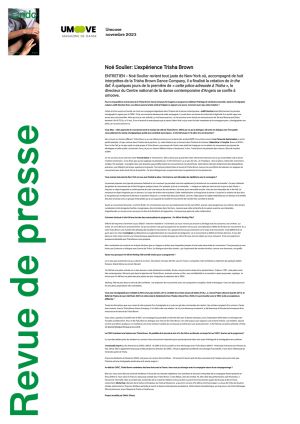 Vignette de Noé Soulier: L'expérience Trisha Brown