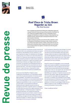 Vignette de Roof Piece de Trisha Brown Regarder au loin Par Noé Soulier