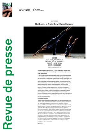 Vignette de Noé Soulier et la Trisha Brown Dance Company