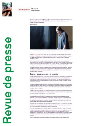 Vignette de L'immense chorégraphe s'est prêtée au jeu des questions-réponses avec Olivier Neveux...