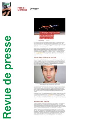 Vignette de Le chorégraphe français Noé Soulier invité par une prestigieuse compagnie new-yorkaise