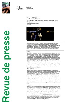 Vignette de "Close Up", la danse cadrée de Noé Soulier au Festival d'Avignon