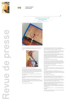 Vignette de Drumming de Anne Teresa de Keersmaeker