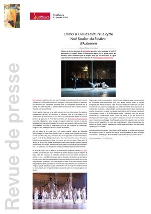 Vignette de Clocks & Clouds clôture le cycle Noé Soulier du Festival d'Automne