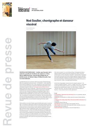 Vignette de Noé Soulier, chorégraphe et danseur viscéral