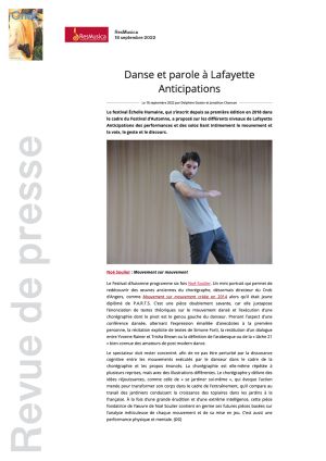 Vignette de Danse et parole à Lafayette Anticipations
