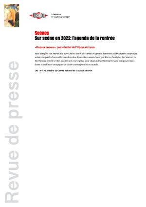 Vignette de Sur scène en 2022: l'agenda de la rentrée