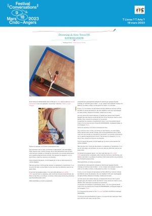 Vignette de Drumming de Anne Teresa de Keersmaeker