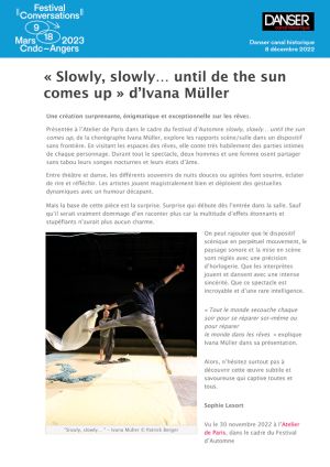 Vignette de "Slowly, slowly... until de the sun comes up" d'Ivana Müller
