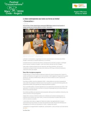 Vignette de La danse contemporaine sous toutes ses formes au festival "Conversations"