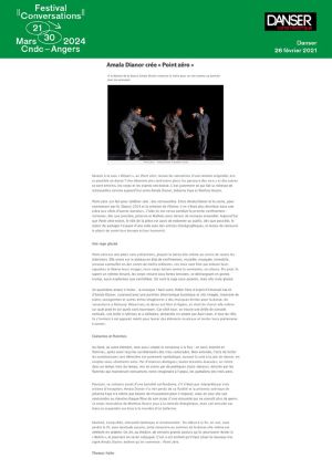 Vignette de Amala Dianor crée "Point zéro"