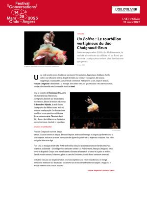 Vignette de Un Boléro: Le tourbillon vertigineux du duo Chaignaud-Brun