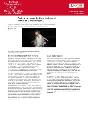 Vignette de Festival de danse. Le Cndc toujours et encore en Conversations...