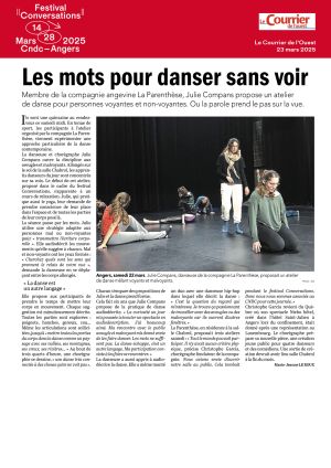 Vignette de Les mots pour danser sans voir
