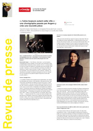 Vignette de "J’aime toujours autant cette ville" : une chorégraphe passée par Angers y crée une nouvelle pièce