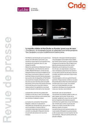 Vignette de La nouvelle création de Noé Soulier au Kunsten: grand coup de cœur