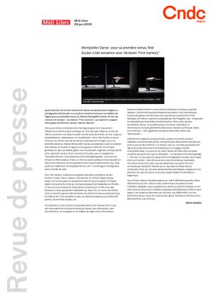 Vignette de Montpellier Danse: pour sa première venue, Noé Soulier a fait sensation avec l'éclatant "First memory"