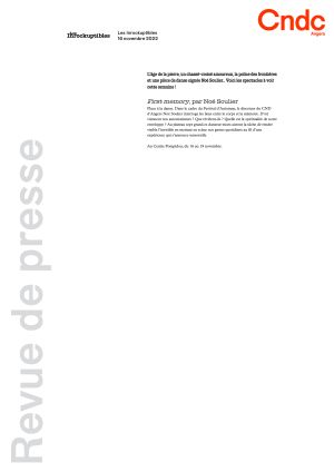 Vignette de ...une pièce de danse signée Noé Soulier... (First memory)