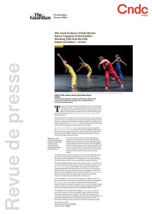 Vignette de The week in dance: Trisha Brown Dance Company & Noé Soulier...