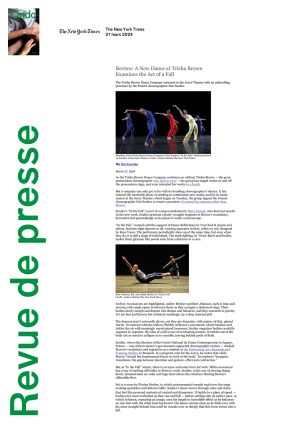 Vignette de Review: A New Dance at Trisha Brown Examines the Act of a Fall