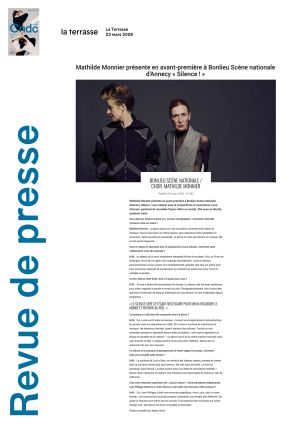 Vignette de Mathilde Monnier présente en avant-première à Bonlieu Scène nationale d'Annecy « Silence ! »